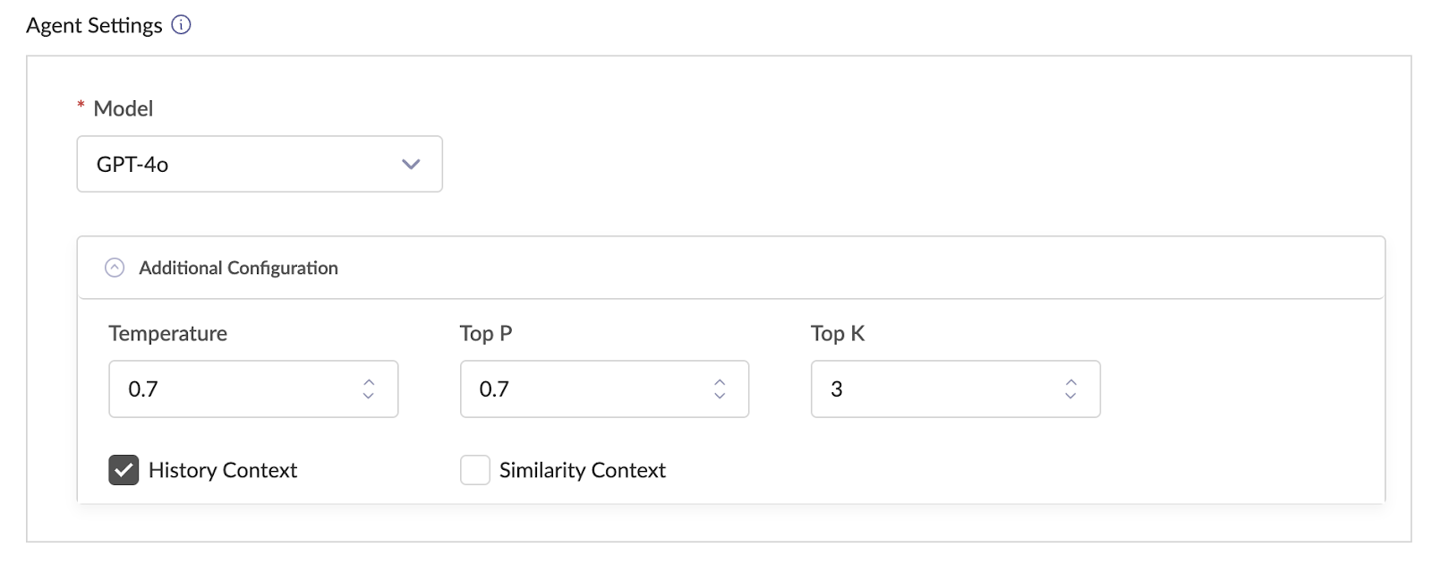 Agent Configuration and Settings